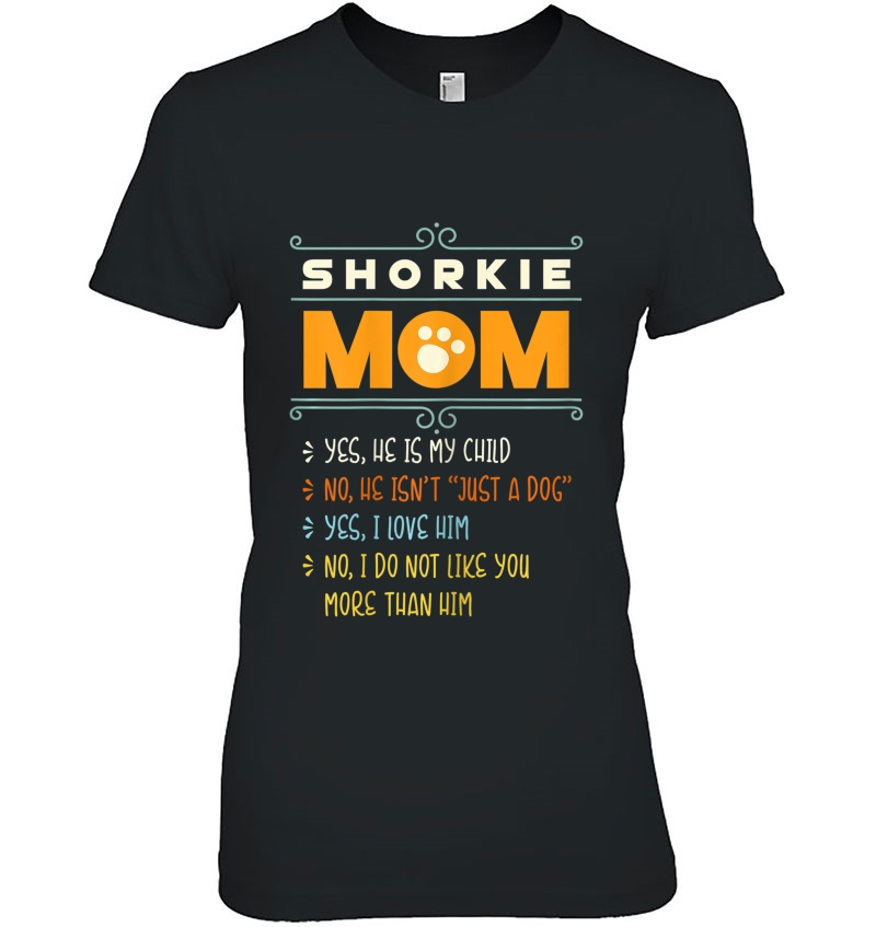 Shorkie Mom Retro Shirt Funny Shorkie Dog Gift Hoodie