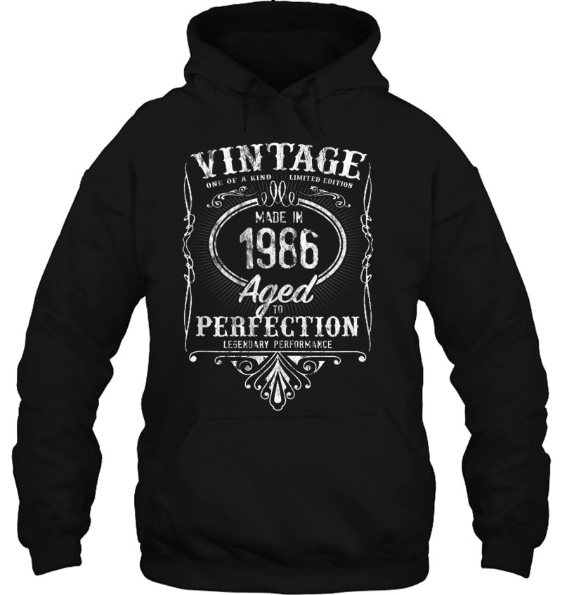 Vintage Made In 1986 Classic 34Th Birthday Aged Perfection Tank Top Hoodie