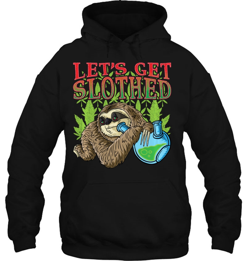 Weed Smoking Sloth Marijuana Thc Cannabis Leaf Stoner Gift Pullover Mugs