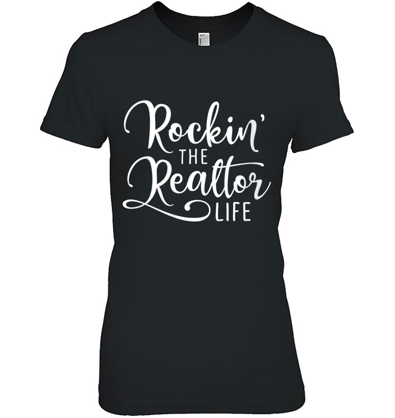 Womens Rockin The Realtor Life Real Estate Agent Gift V-Neck Hoodie