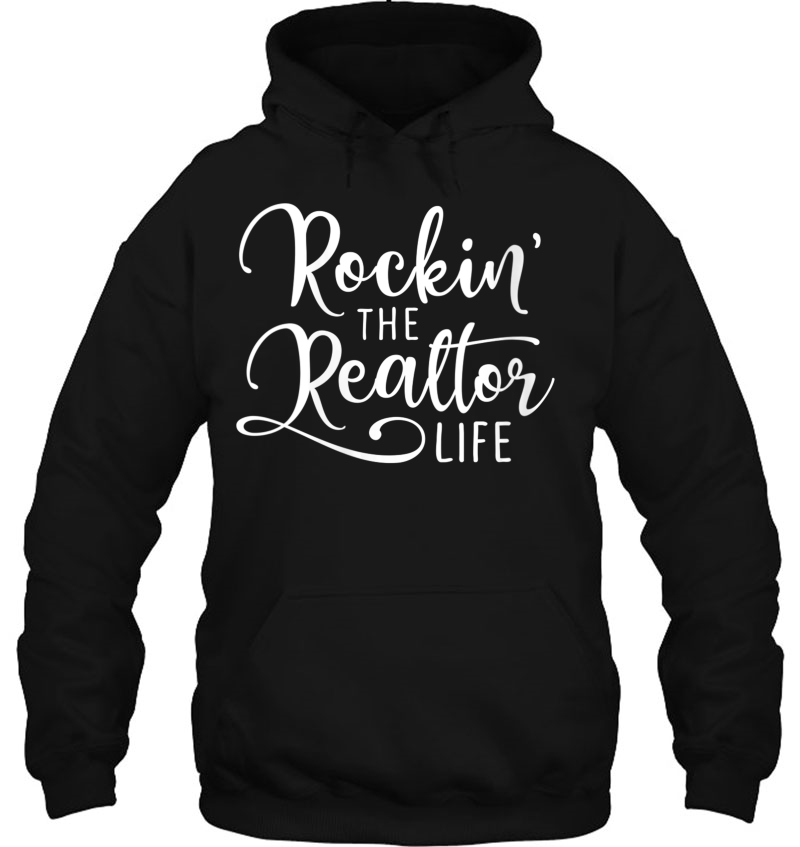 Womens Rockin The Realtor Life Real Estate Agent Gift V-Neck Mugs