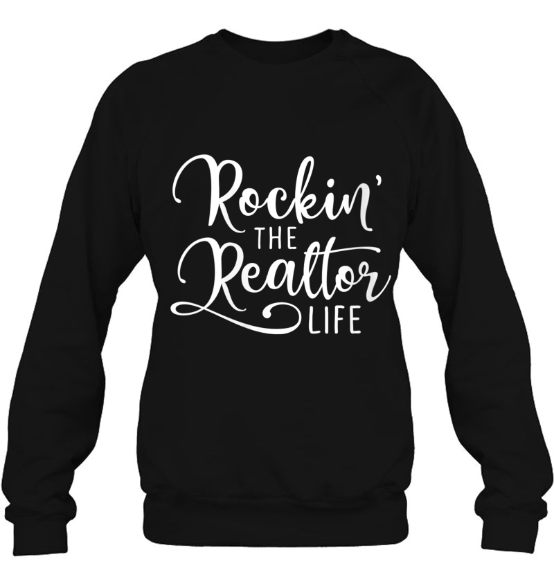 Womens Rockin The Realtor Life Real Estate Agent Gift V-Neck Mugs