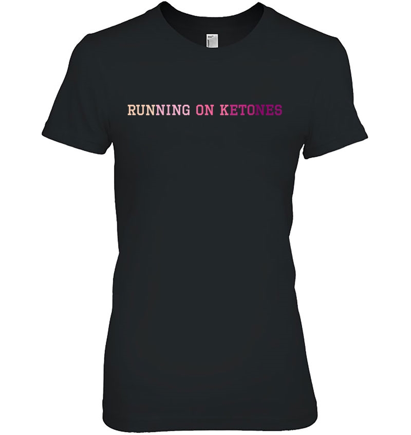 Womens Running On Ketones Funny Keto Ketosis Pee Strip V-Neck Ladies Tee