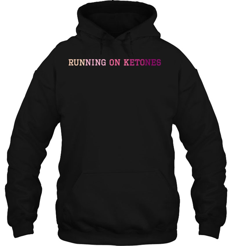 Womens Running On Ketones Funny Keto Ketosis Pee Strip V-Neck Hoodie