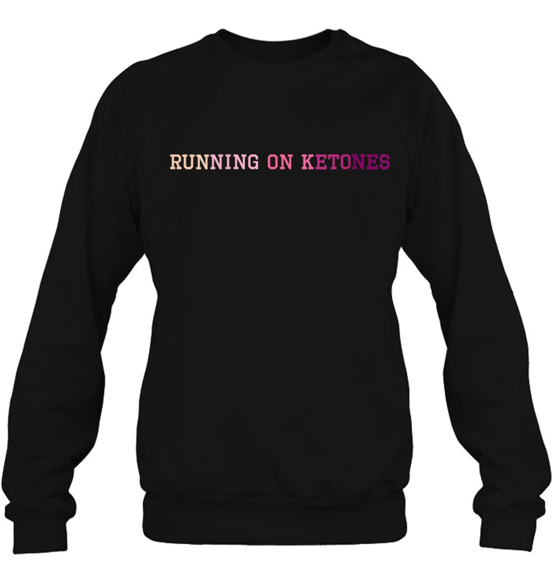 Womens Running On Ketones Funny Keto Ketosis Pee Strip V-Neck Sweatshirt
