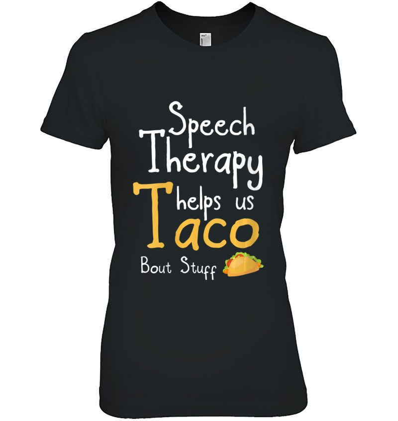 Womens Speech Therapist Gift Idea Funny Taco Lover Speech Therapy V-Neck Hoodie