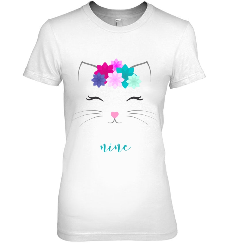 9Th Birthday Shirt Kitty Cat For Girls Hoodie