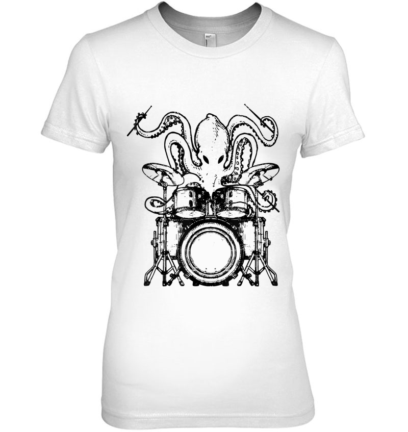 Drummer Octopus - Funny Drumming Drums Metal Shirt Hoodie