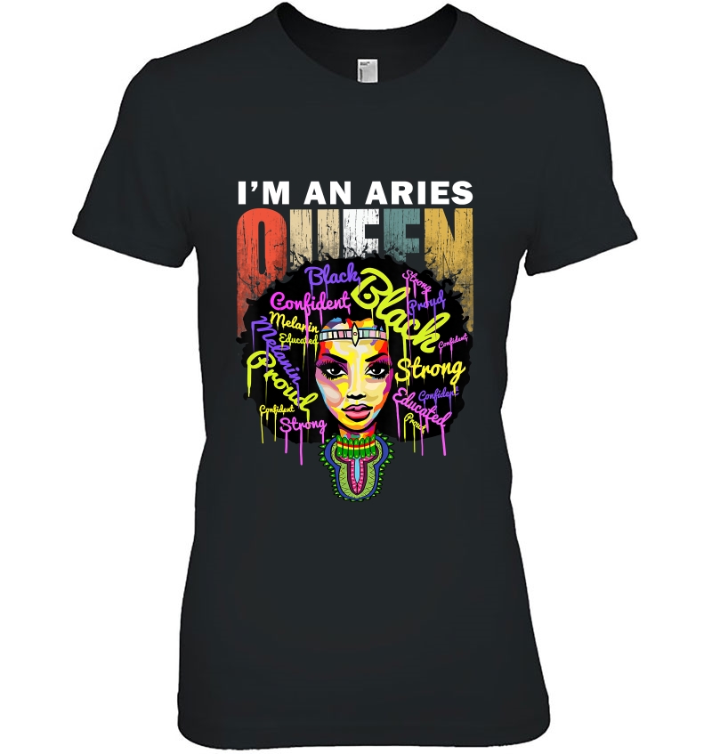 Aries Birthday Shirts For Women - Queen Born In April March Hoodie