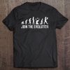 Atheism Join The Evolution Praying Vs Learning Tee