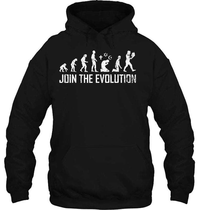 Atheism Join The Evolution Praying Vs Learning Mugs