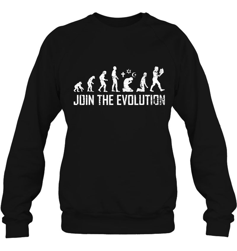 Atheism Join The Evolution Praying Vs Learning Mugs