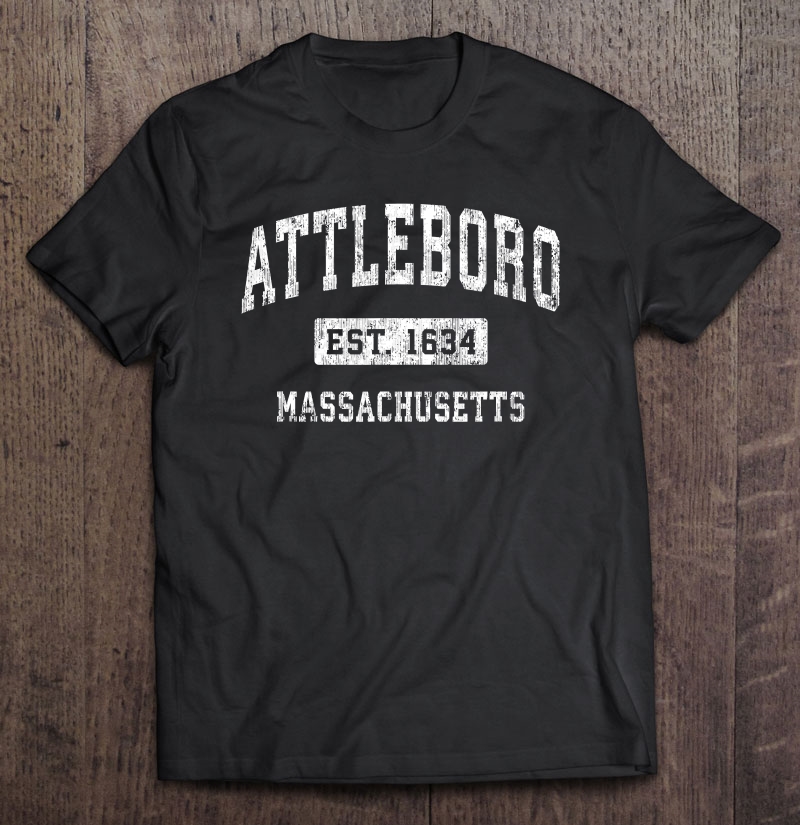 Attleboro Massachusetts Ma Vintage Established Sports Design Shirt