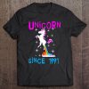 Bdaz Unicorn Since 1991 28 Year Old Birthday Tee