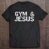 Christian Workout Gift For Men Distressed Gym And Jesus Tee