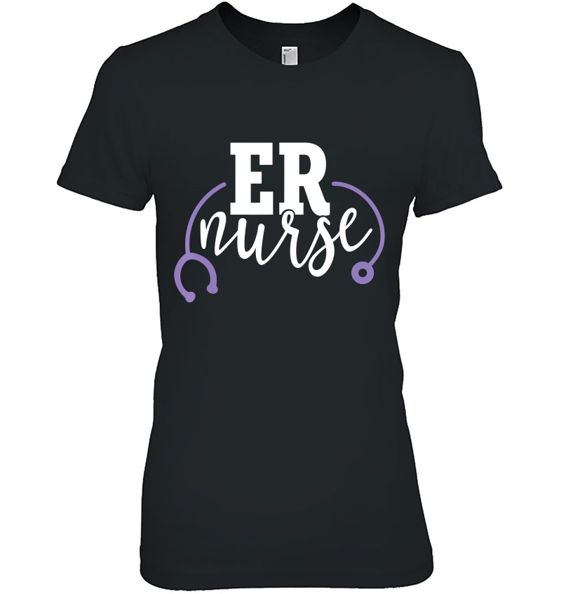 Cute Er Nurse - Purple Stethoscope - Emergency Room Rn Hoodie