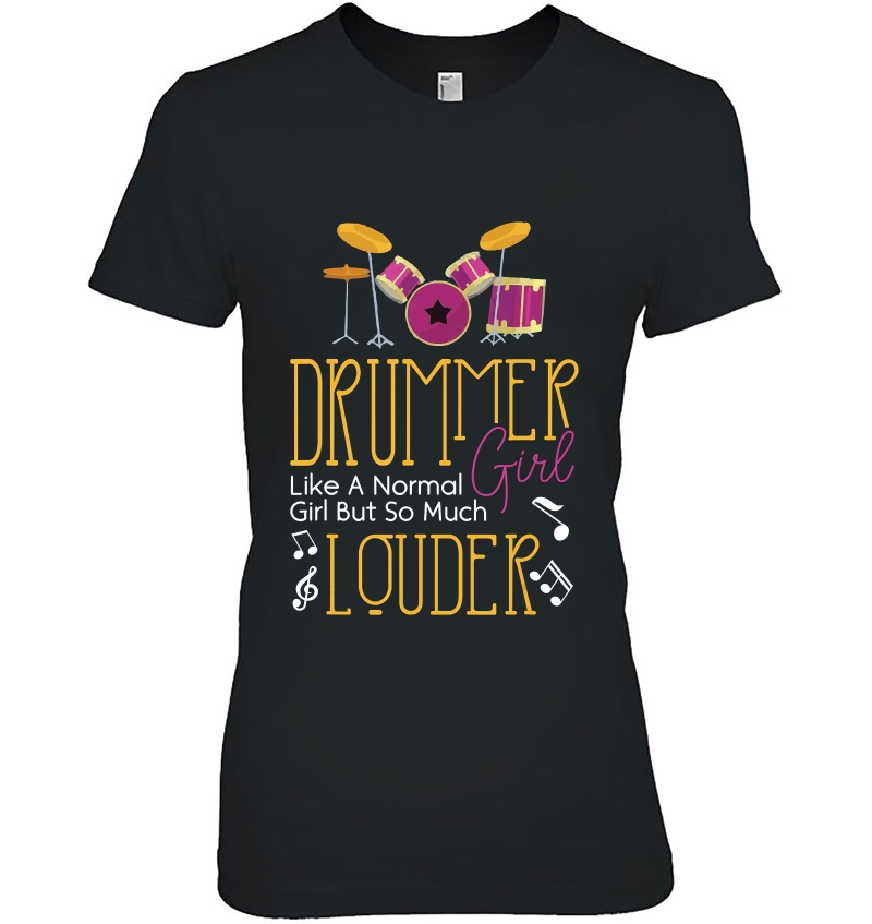 Drummer Girl Like Normal But Louder Hoodie