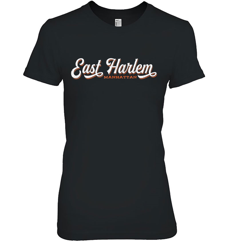 East Harlem New York Tshirt Cool Retro Manhattan Nyc Ladies Tee