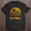 Fort Myers Florida Sunset Palm Trees Beach Vacation Tee