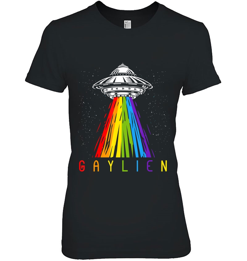 Gaylien Shirt Alien Area 51 Gay Ufo Gay Pride Flag Peace Hoodie