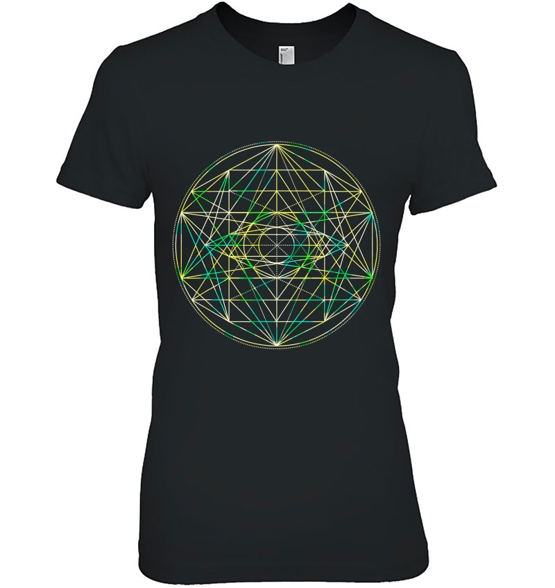 Geometric Shapes Angles Pattern - Sacred Geometry Ladies Tee