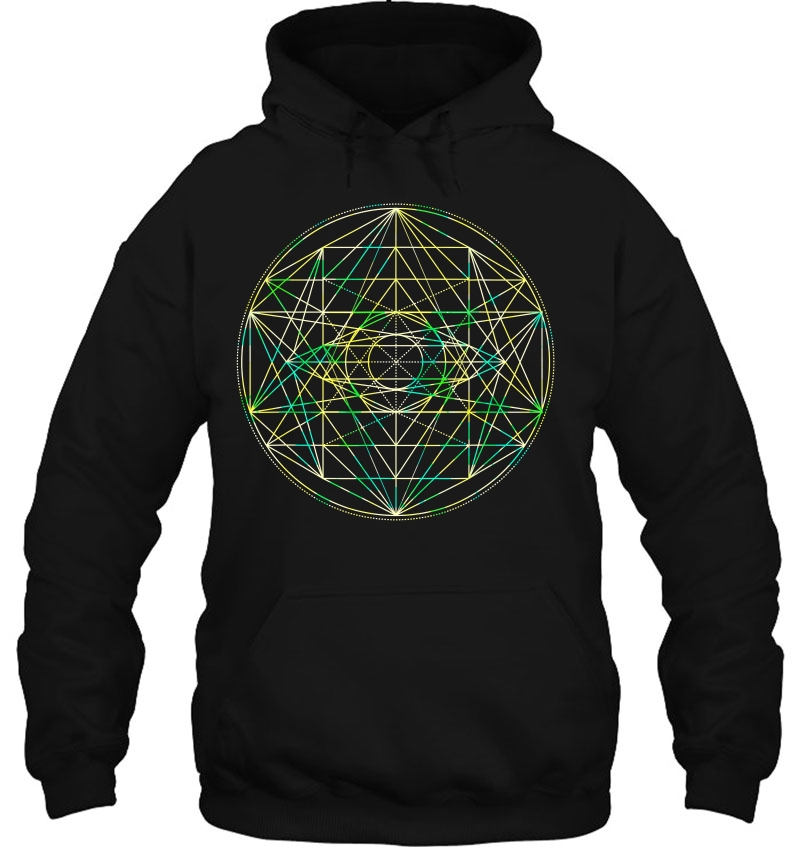 Geometric Shapes Angles Pattern - Sacred Geometry Hoodie