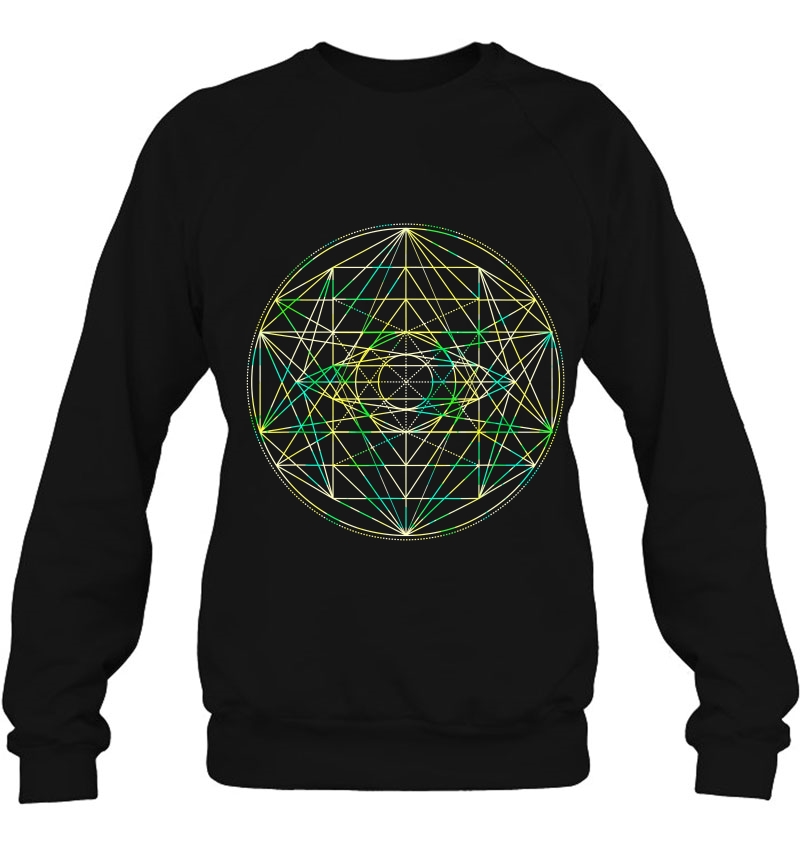 Geometric Shapes Angles Pattern - Sacred Geometry Sweatshirt