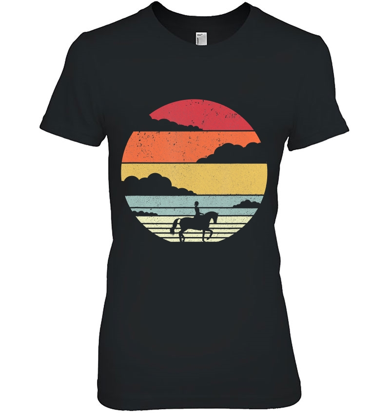 Horseback Riding Shirt. Retro Style Ladies Tee