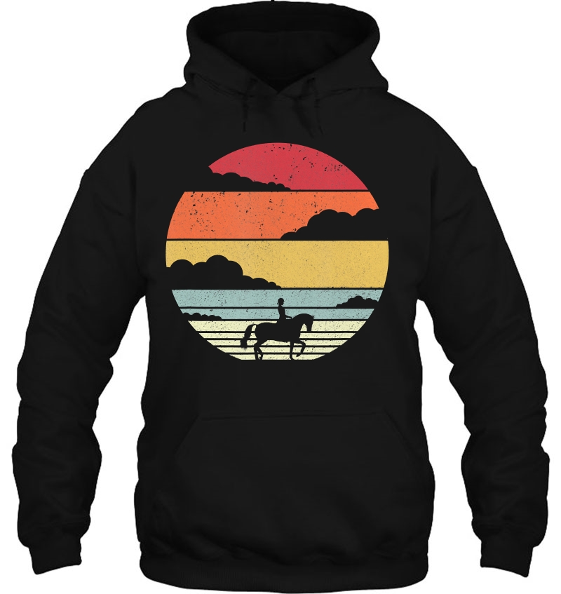 Horseback Riding Shirt. Retro Style Hoodie