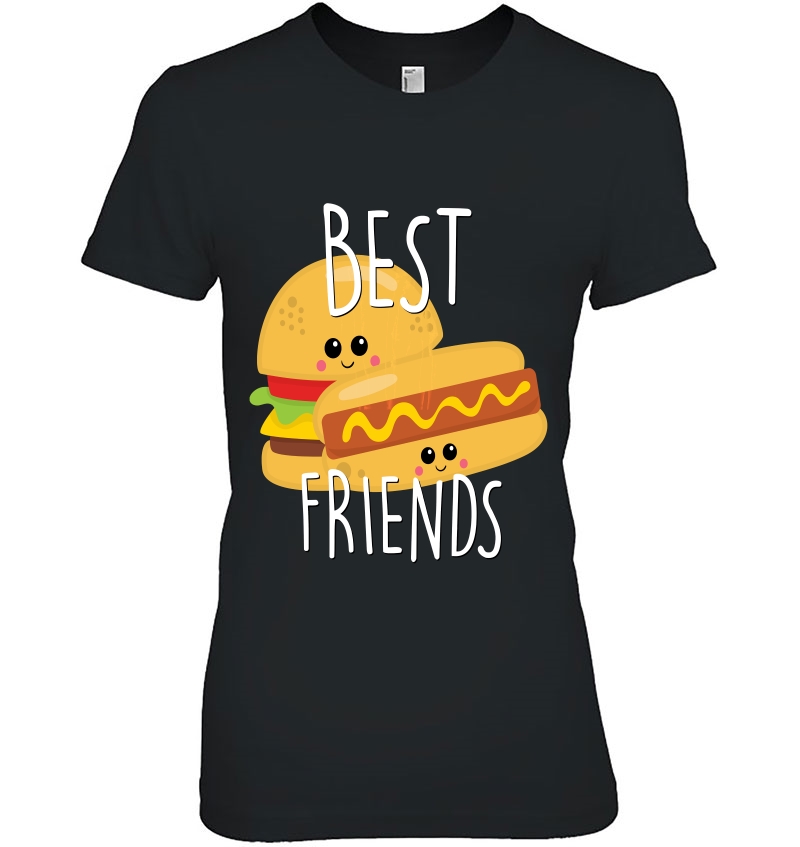 Hot Dog And Burger Matching Best Friend Shirt Bestie Bff Hoodie