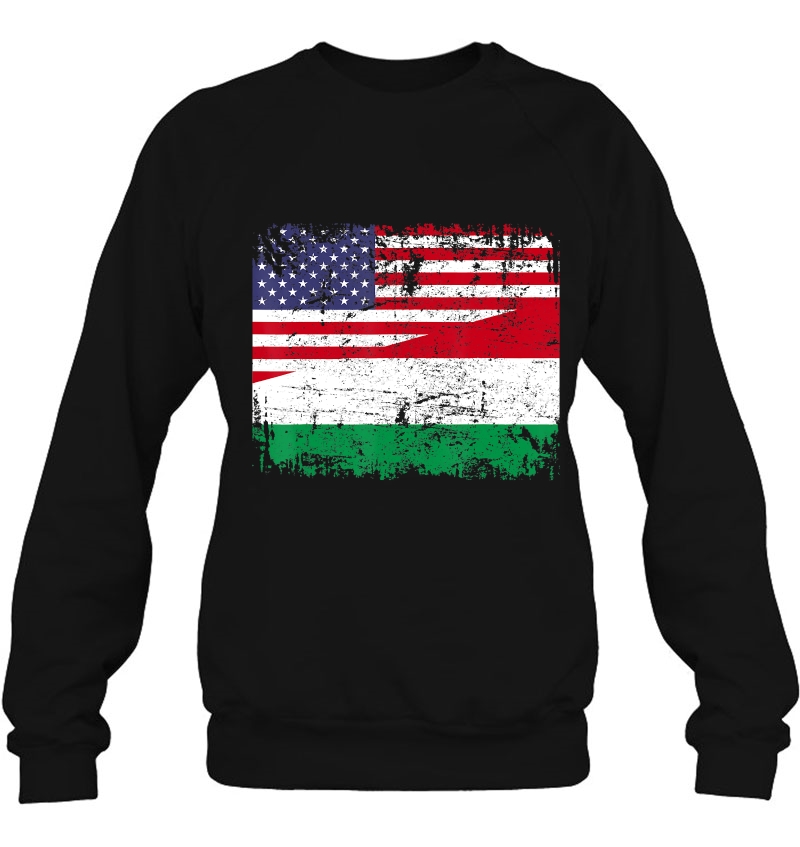 Hungarian Roots Half American Flag Hungary Flag Sweatshirt