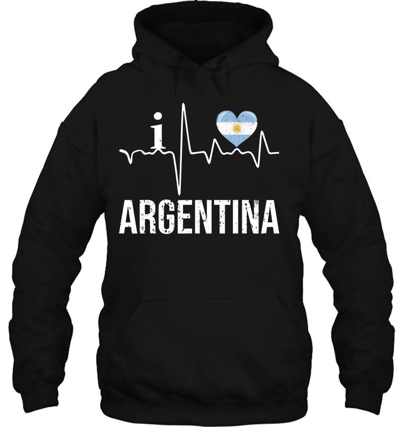 I Love Argentina Heartbeat Flag Design For Argentine Mugs