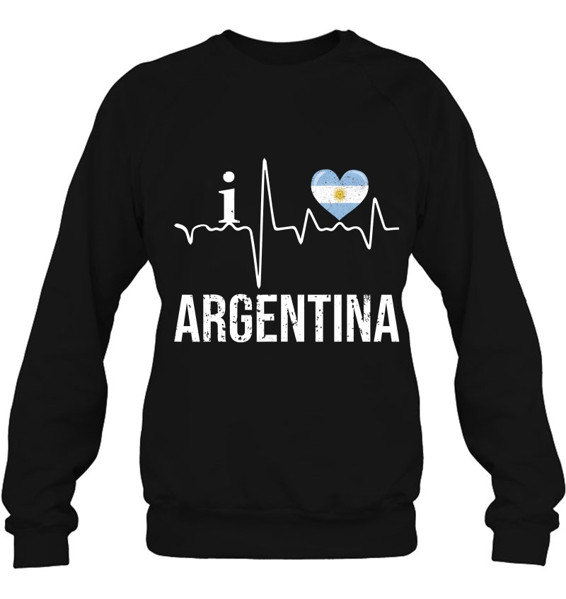 I Love Argentina Heartbeat Flag Design For Argentine Mugs