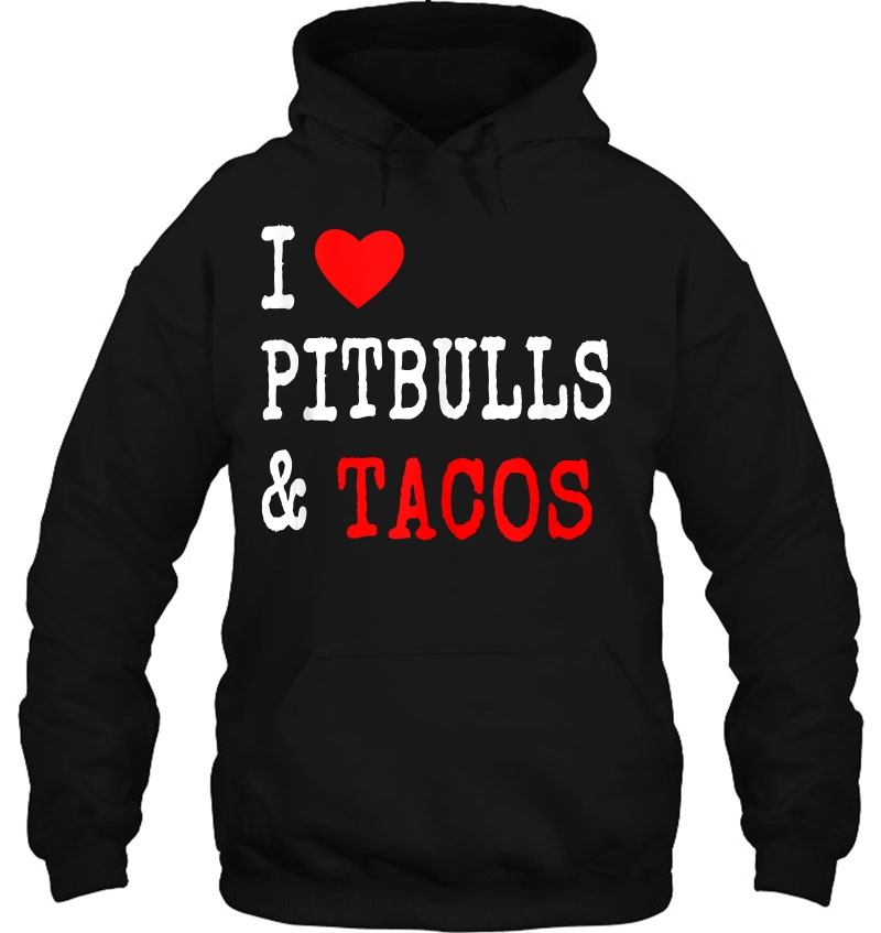 I Love Pitbulls & Tacos Dog Owner Funny Graphic Novelty Mugs