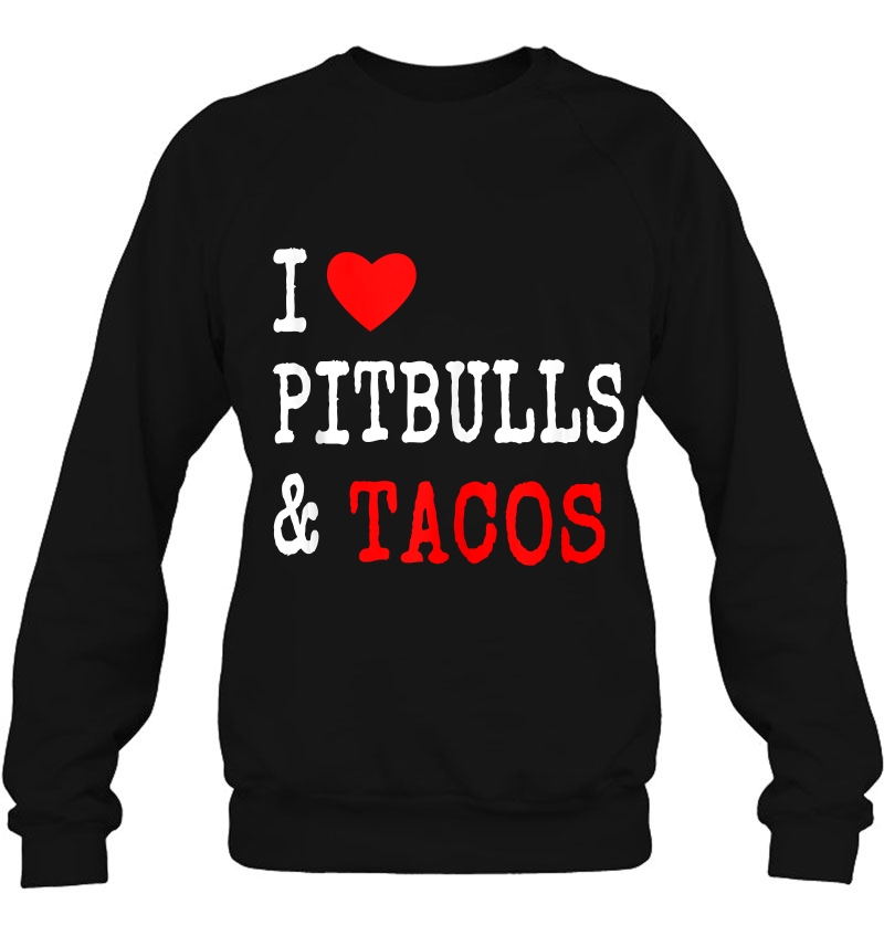 I Love Pitbulls & Tacos Dog Owner Funny Graphic Novelty Mugs