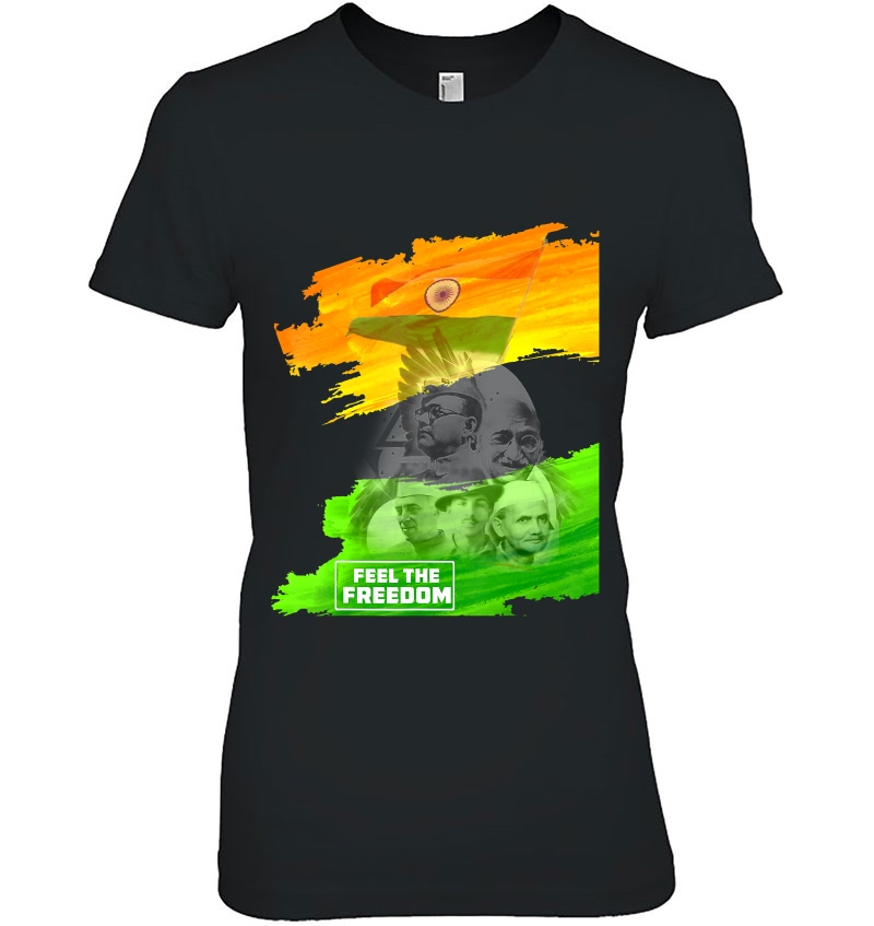 Jai Hind India Flag Independence Day Celebration Ladies Tee