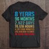 Kids 8 Years Old 8Th Birthday Vintage 2012 Retro 96 Months Tee