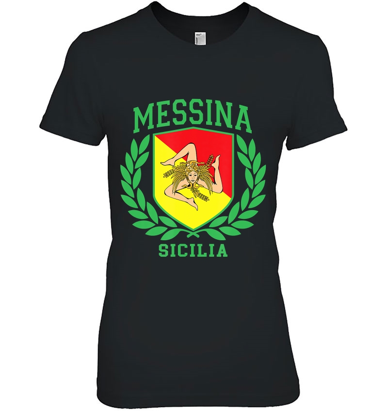 Messina Sicilia Flag And Trinacria Shield Design - Sicily Hoodie