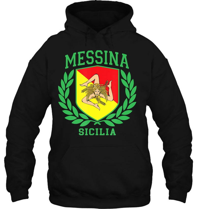 Messina Sicilia Flag And Trinacria Shield Design - Sicily Mugs