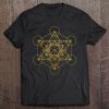 Metatron's Cube Sacred Geometry Yoga Pray Gold Tee