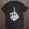 Offensive Biker Middle Finger Skull Back Print Tee