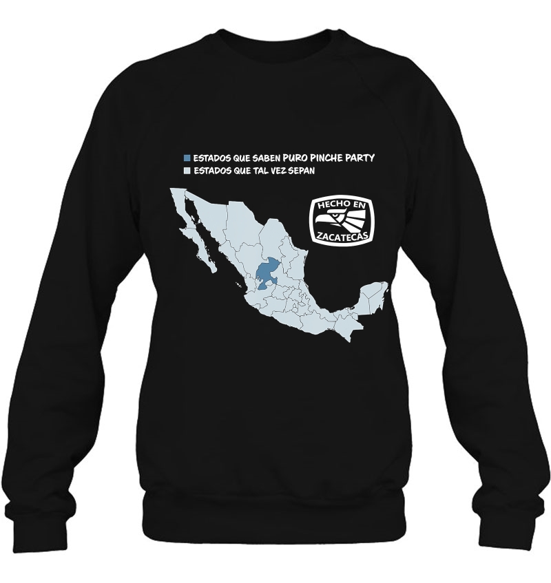 Playera De Mapa De Zacatecas Mexico Heritage Hecho En Mexico Sweatshirt