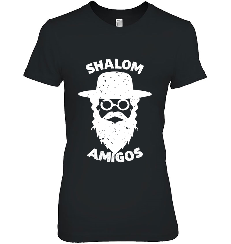 Shalom Amigos Hebrew Jewish Rabin Ladies Tee