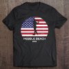 Shirt Pebble Beach American Usa Flag Fan Souvenir Tee