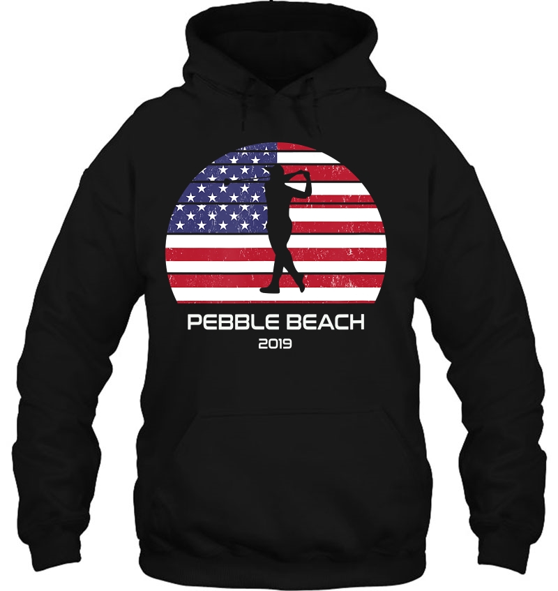 Shirt Pebble Beach American Usa Flag Fan Souvenir Hoodie