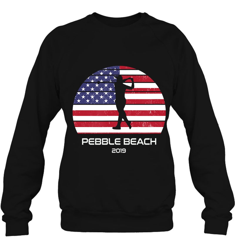 Shirt Pebble Beach American Usa Flag Fan Souvenir Sweatshirt
