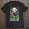 The Moon Tarot Card Gothic Halloween Werewolf Goth Witch Men Zip Tee