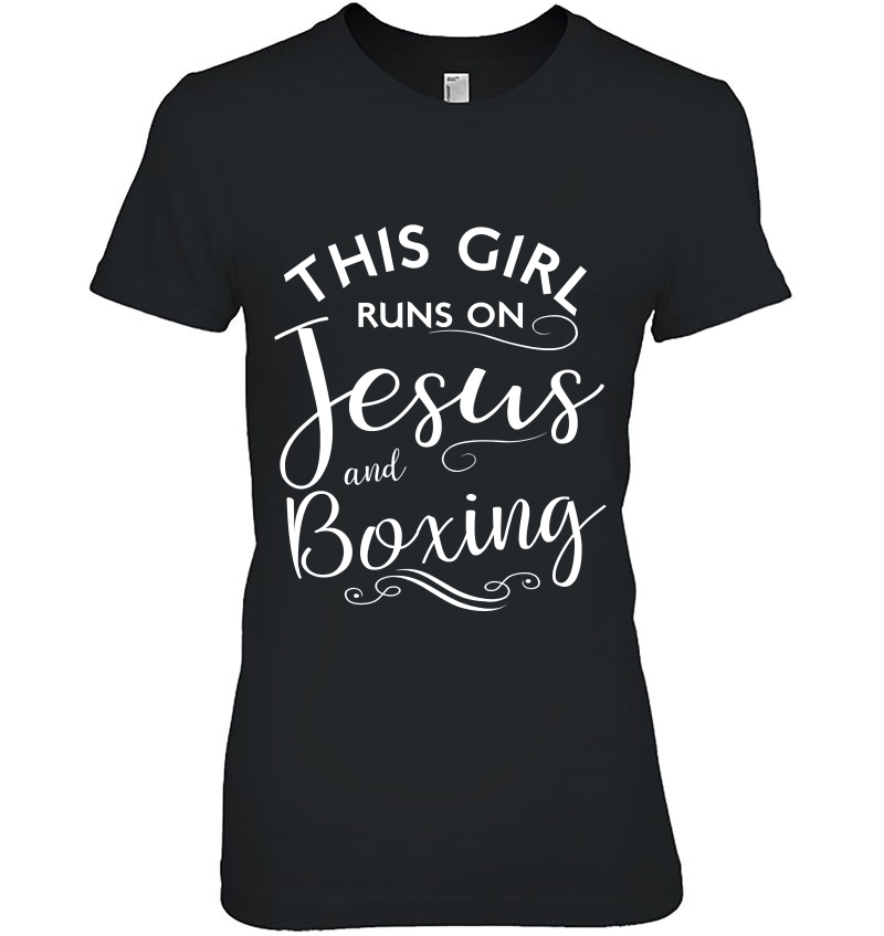 This Girl Runs On Jesus And Boxing Christian Sport Hoodie