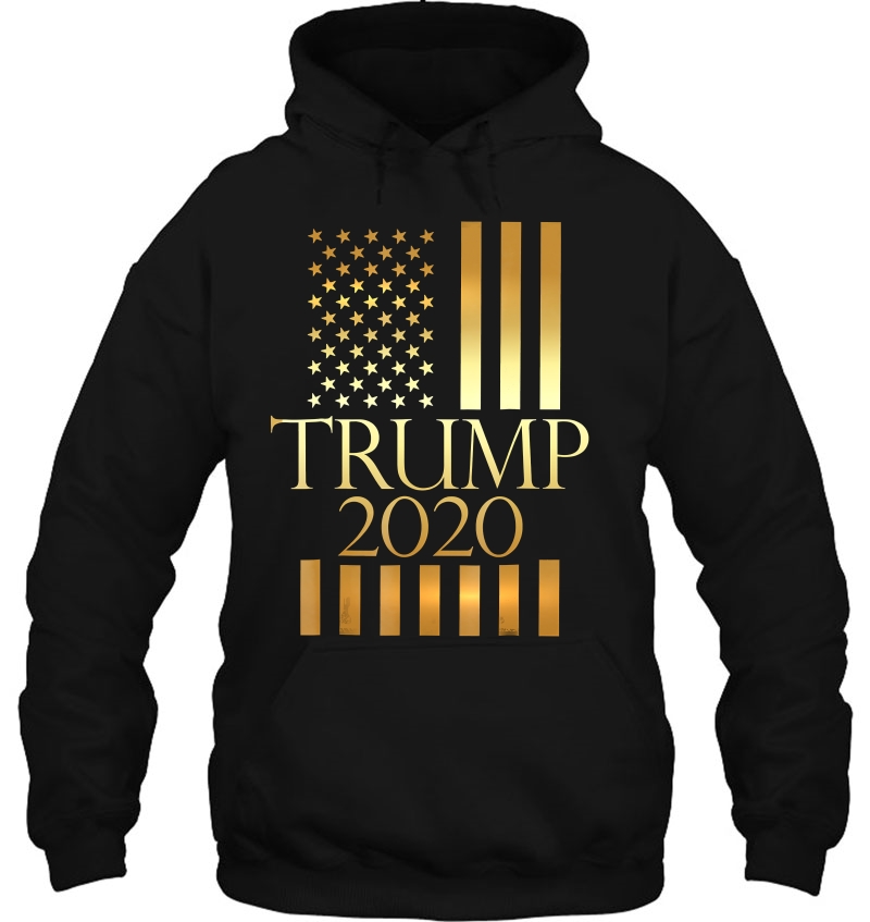 Trump 2020 Shirt Gold American Flag Patriotic Gift Ii Mugs