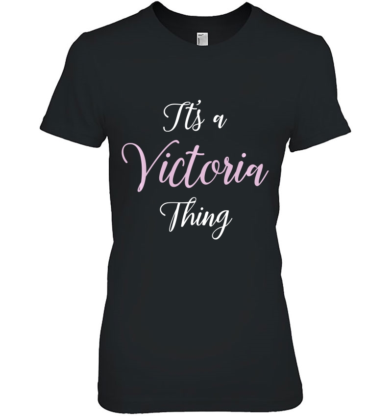 Victoria Name Personalized Women Cute Pink Girl Custom Ladies Tee